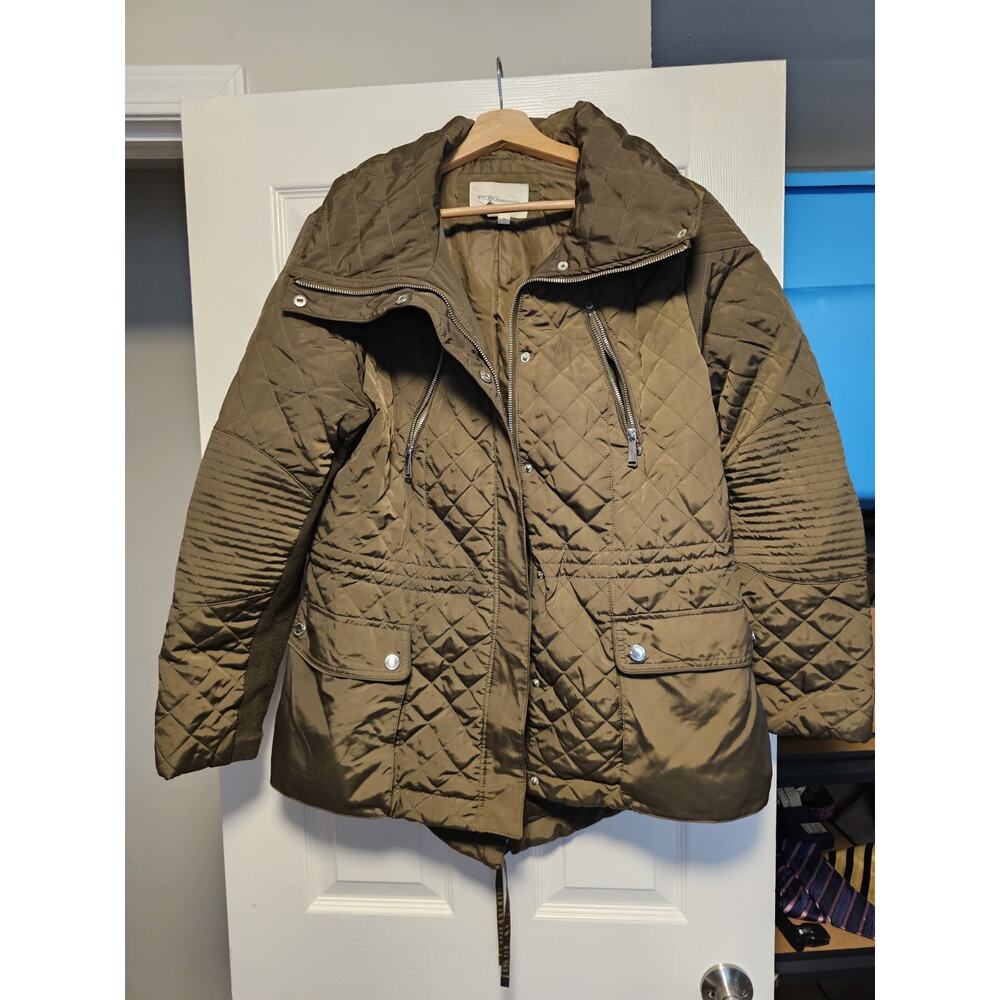 BCBG Generation Womens Green Winter Coat Size XL Reflective